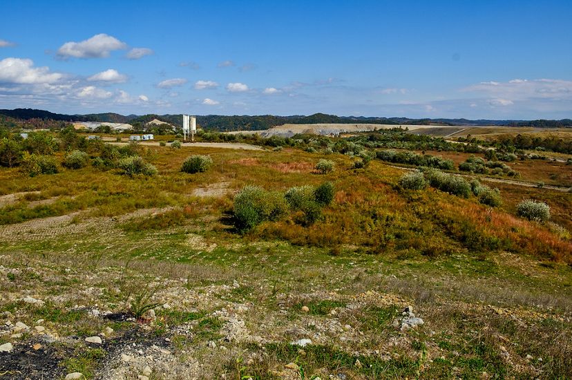 Image of green and brown mountain landscape. 