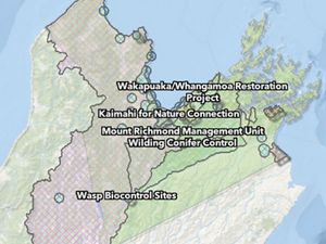 Map of Kotahitanga mō te Taiao Alliance projects