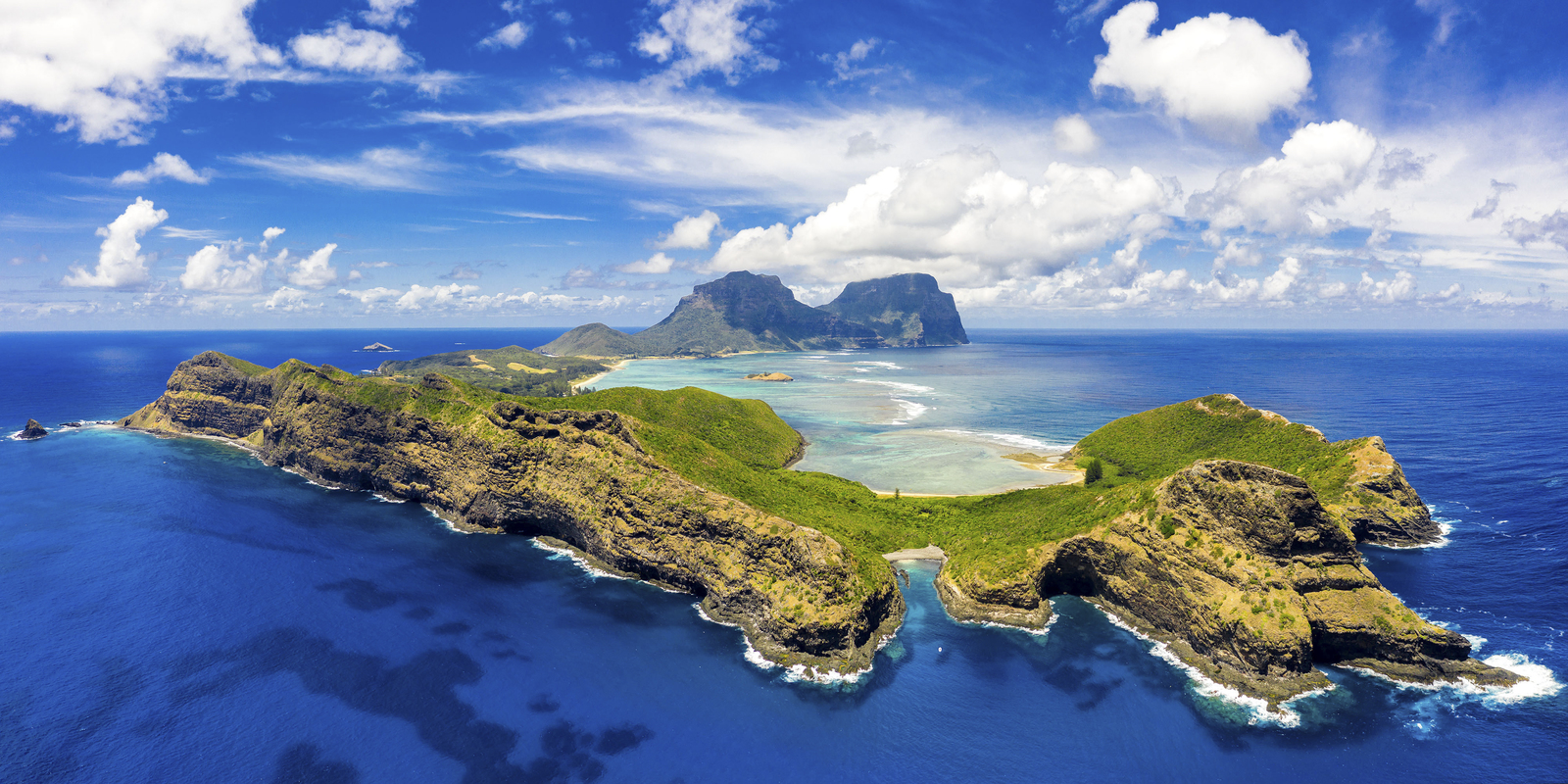 Aerial view of Lord Howe Island.