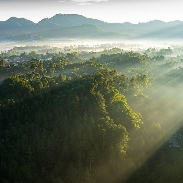 Amazing Sindoro and Sumbing Mountain.